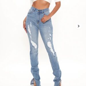 Stylish Blue Distressed Women Jeans